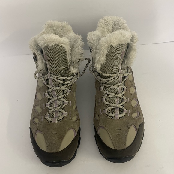 Women’s Merrell Ridgepass Mid Waterproof Brindle/ Seafog Hikers Size 10 - Picture 3 of 11